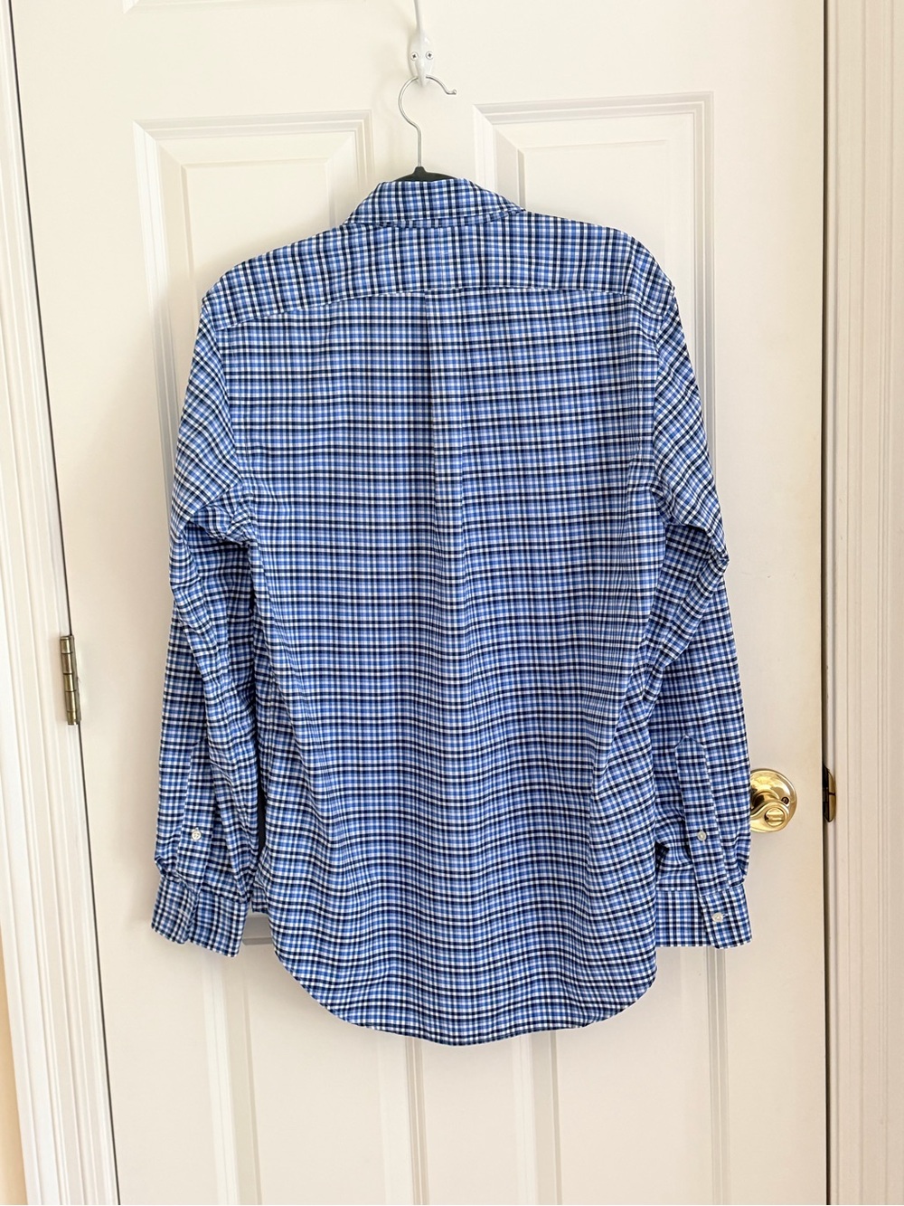 Ralph Lauren Dress Shirt NWT Blue Black White Plaid Button-Down Shirt Size M - Picture 3 of 6
